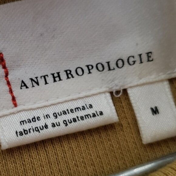 Anthropologie Shirt Womens M Green Ribbed Short Sleeve Cotton Mock Neck Tee - Picture 4 of 8